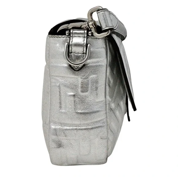 Fendi NM Metallic Napa Embossed Baguette in Silver - Picture 5 of 8